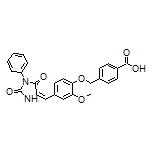(E)-4-[[4-[(2,5-Dioxo-1-phenylimidazolidin-4-ylidene)methyl]-2-methoxyphenoxy]methyl]benzoic Acid