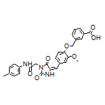 (E)-3-[[4-[[2,5-Dioxo-1-[2-oxo-2-(p-tolylamino)ethyl]imidazolidin-4-ylidene]methyl]-2-methoxyphenoxy]methyl]benzoic Acid