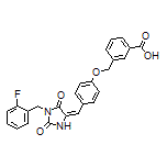 (E)-3-[[4-[[1-(2-Fluorobenzyl)-2,5-dioxoimidazolidin-4-ylidene]methyl]phenoxy]methyl]benzoic Acid