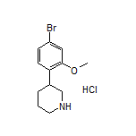 3-(4-Bromo-2-methoxyphenyl)piperidine Hydrochloride