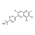 2-[5-(7,8-Dichloro-3-fluoro-6-methyl-1,5-naphthyridin-2-yl)-2-pyrimidinyl]-2-propanol