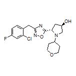 (3R,5S)-5-[3-(2-Chloro-4-fluorobenzyl)-1,2,4-oxadiazol-5-yl]-1-(tetrahydro-2H-pyran-4-yl)pyrrolidin-3-ol