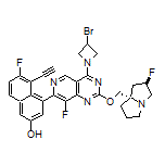 4-[4-(3-Bromoazetidin-1-yl)-8-fluoro-2-[[(2R,7aS)-2-fluorohexahydro-1H-pyrrolizin-7a-yl]methoxy]pyrido[4,3-d]pyrimidin-7-yl]-5-ethynyl-6-fluoronaphthalen-2-ol