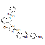 4-Amino-N-[3-[[5-chloro-4-[1-(phenylsulfonyl)-3-indolyl]-2-pyrimidinyl]amino]phenyl]benzamide