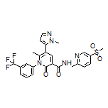 6-Methyl-5-(1-methyl-5-pyrazolyl)-N-[[5-(methylsulfonyl)-2-pyridyl]methyl]-2-oxo-1-[3-(trifluoromethyl)phenyl]-1,2-dihydropyridine-3-carboxamide