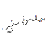 (E)-3-[5-[(E)-3-(3-Fluorophenyl)-3-oxoprop-1-en-1-yl]-1-methyl-2-pyrrolyl]-N-hydroxyacrylamide