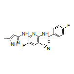 (S)-5-Fluoro-2-[[1-(4-fluorophenyl)ethyl]amino]-6-[(5-methyl-3-pyrazolyl)amino]nicotinonitrile