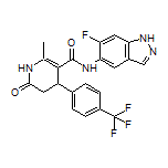 N-(6-Fluoro-5-indazolyl)-2-methyl-6-oxo-4-[4-(trifluoromethyl)phenyl]-1,4,5,6-tetrahydropyridine-3-carboxamide