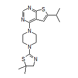 4-[4-(5,5-Dimethyl-4,5-dihydro-2-thiazolyl)-1-piperazinyl]-6-isopropylthieno[2,3-d]pyrimidine