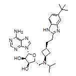 (2R,3R,4S,5R)-2-(6-Amino-9H-purin-9-yl)-5-[[[cis-3-[2-[5-(tert-butyl)-2-benzimidazolyl]ethyl]cyclobutyl](isopropyl)amino]methyl]tetrahydrofuran-3,4-diol