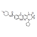 4-[(9-Cyclopentyl-7,7-difluoro-5-methyl-6-oxo-6,7,8,9-tetrahydro-5H-pyrimido[4,5-b][1,4]diazepin-2-yl)amino]-3-methoxy-N-(1-methyl-4-piperidyl)benzamide