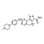 N,1,4,4-Tetramethyl-8-[[4-(4-methyl-1-piperazinyl)phenyl]amino]-4,5-dihydro-1H-pyrazolo[4,3-h]quinazoline-3-carboxamide