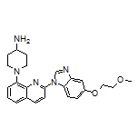 4-Amino-1-[2-[5-(2-methoxyethoxy)-1-benzimidazolyl]-8-quinolyl]piperidine