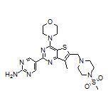 2-Amino-5-[7-methyl-6-[[4-(methylsulfonyl)-1-piperazinyl]methyl]-4-morpholinothieno[3,2-d]pyrimidin-2-yl]pyrimidine