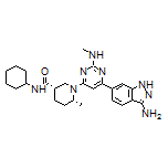 (3S,6R)-1-[6-(3-Amino-6-indazolyl)-2-(methylamino)-4-pyrimidinyl]-N-cyclohexyl-6-methylpiperidine-3-carboxamide