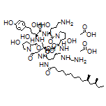 (10R,12S)-N-[(2R,6S,9S,11R,12S,14aS,15S,20S,23S,25aS)-20-[(R)-3-Amino-1-hydroxypropyl]-12-[(2-aminoethyl)amino]-23-[(1S,2S)-1,2-dihydroxy-2-(4-hydroxyphenyl)ethyl]-2,11,15-trihydroxy-6-[(R)-1-hydroxyethyl]-5,8,14,19,22,25-hexaoxotetracosahydro-1H-dipyrrolo[2,1-c:2’,1’-l][1,4,7,10,13,16]hexaazacyclohenicosin-9-yl]-10,12-dimethyltetradecanamide Diacetate