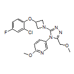 5-[3-[3-(2-Chloro-4-fluorophenoxy)-1-azetidinyl]-5-(methoxymethyl)-4H-1,2,4-triazol-4-yl]-2-methoxypyridine