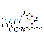 2-Oxo-2-[(2S,4S)-2,5,12-Trihydroxy-4-[[(2R,4S,5S,6S)-5-hydroxy-6-methyl-4-(2,2,2-trifluoroacetamido)tetrahydro-2H-pyran-2-yl]oxy]-7-methoxy-6,11-dioxo-1,2,3,4,6,11-hexahydrotetracen-2-yl]ethyl Pentanoate
