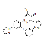 1-[2-Fluoro-4-(1-pyrazolyl)phenyl]-5-methoxy-3-(1-phenyl-5-pyrazolyl)pyridazin-4(1H)-one