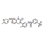 N-[4-Methyl-3-[1-methyl-7-[(6-methyl-3-pyridyl)amino]-2-oxo-1,2-dihydropyrimido[4,5-d]pyrimidin-3(4H)-yl]phenyl]-3-(trifluoromethyl)benzamide
