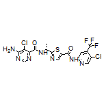 (R)-2-[1-(6-Amino-5-chloropyrimidine-4-carboxamido)ethyl]-N-[5-chloro-4-(trifluoromethyl)-2-pyridyl]thiazole-5-carboxamide