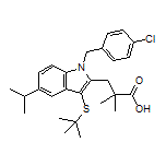 3-[3-(tert-Butylthio)-1-(4-chlorobenzyl)-5-isopropyl-2-indolyl]-2,2-dimethylpropanoic Acid