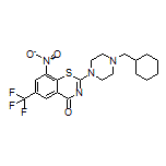 2-[4-(Cyclohexylmethyl)-1-piperazinyl]-8-nitro-6-(trifluoromethyl)-4H-benzo[e][1,3]thiazin-4-one