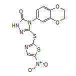 4-(2,3-Dihydrobenzo[b][1,4]dioxin-6-yl)-3-[(5-nitro-2-thiazolyl)thio]-1H-1,2,4-triazol-5(4H)-one