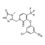 3-Chloro-5-[[1-[(4-methyl-5-oxo-4,5-dihydro-1H-1,2,4-triazol-3-yl)methyl]-2-oxo-4-(trifluoromethyl)-1,2-dihydro-3-pyridyl]oxy]benzonitrile