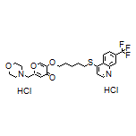 2-(Morpholinomethyl)-5-[[5-[[7-(trifluoromethyl)-4-quinolyl]thio]pentyl]oxy]-4H-pyran-4-one Dihydrochloride