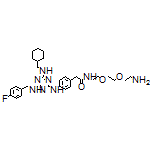 N-[2-[2-(2-Aminoethoxy)ethoxy]ethyl]-2-[4-[[4-[(cyclohexylmethyl)amino]-6-[(4-fluorobenzyl)amino]-1,3,5-triazin-2-yl]amino]phenyl]acetamide