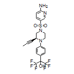 (S)-2-[4-[4-[(6-Amino-3-pyridyl)sulfonyl]-2-(1-propyn-1-yl)-1-piperazinyl]phenyl]-1,1,1,3,3,3-hexafluoro-2-propanol