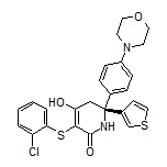 (R)-3-[(2-Chlorophenyl)thio]-4-hydroxy-6-(4-morpholinophenyl)-6-(3-thienyl)-5,6-dihydropyridin-2(1H)-one