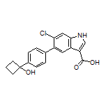 6-Chloro-5-[4-(1-hydroxycyclobutyl)phenyl]indole-3-carboxylic Acid
