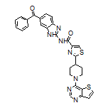 N-(6-Benzoyl-2-benzimidazolyl)-2-[1-(thieno[3,2-d]pyrimidin-4-yl)-4-piperidyl]thiazole-4-carboxamide