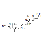 4-Methyl-5-[[4-[[6-(2,2,2-trifluoroethyl)thieno[2,3-d]pyrimidin-4-yl]amino]-1-piperidyl]methyl]indole-2-carbonitrile