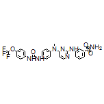 3-[[4-[Methyl[4-[3-[4-(trifluoromethoxy)phenyl]ureido]phenyl]amino]-2-pyrimidinyl]amino]benzenesulfonamide