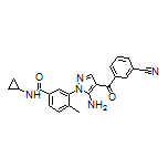 3-[5-Amino-4-(3-cyanobenzoyl)-1-pyrazolyl]-N-cyclopropyl-4-methylbenzamide