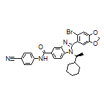 (S)-2-(6-Bromobenzo[d][1,3]dioxol-5-yl)-N-(4-cyanophenyl)-1-(1-cyclohexylethyl)benzimidazole-5-carboxamide