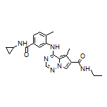 4-[[5-(Cyclopropylcarbamoyl)-2-methylphenyl]amino]-5-methyl-N-propylpyrrolo[2,1-f][1,2,4]triazine-6-carboxamide