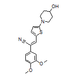 (Z)-2-(3,4-Dimethoxyphenyl)-3-[5-(4-hydroxy-1-piperidyl)-2-thienyl]acrylonitrile