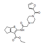 Ethyl 2-[2-[4-(Furan-2-carbonyl)-1-piperazinyl]acetamido]-5,6-dihydro-4H-cyclopenta[b]thiophene-3-carboxylate