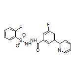 2-Fluoro-N’-[3-fluoro-5-(2-pyridyl)benzoyl]benzenesulfonohydrazide