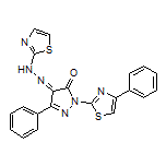 3-Phenyl-1-(4-phenyl-2-thiazolyl)-4-[2-(2-thiazolyl)hydrazono]pyrazol-5(4H)-one