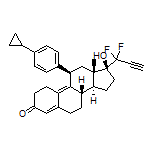 (8S,11R,13S,14S,17S)-11-(4-Cyclopropylphenyl)-17-(1,1-difluoro-2-propyn-1-yl)-17-hydroxy-13-methyl-6,7,8,11,12,13,14,15,16,17-decahydro-1H-cyclopenta[a]phenanthren-3(2H)-one