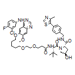 (2S,4R)-1-[(S)-2-[3-[2-[[5-[[4-[(3-Chloro-4-fluorophenyl)amino]-7-methoxy-6-quinazolinyl]oxy]pentyl]oxy]ethoxy]propanamido]-3,3-dimethylbutanoyl]-4-hydroxy-N-[4-(4-methyl-5-thiazolyl)benzyl]pyrrolidine-2-carboxamide