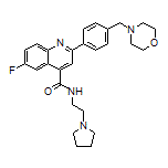 6-Fluoro-2-[4-(morpholinomethyl)phenyl]-N-[2-(1-pyrrolidinyl)ethyl]quinoline-4-carboxamide