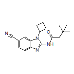 N-(6-Cyano-1-cyclobutyl-2-benzimidazolyl)-3,3-dimethylbutanamide