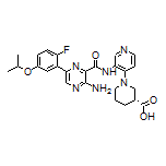 (R)-1-[3-[3-Amino-6-(2-fluoro-5-isopropoxyphenyl)pyrazine-2-carboxamido]-4-pyridyl]piperidine-3-carboxylic Acid