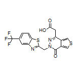 2-[4-Oxo-3-[[5-(trifluoromethyl)-2-benzothiazolyl]methyl]-3,4-dihydrothieno[3,4-d]pyridazin-1-yl]acetic Acid